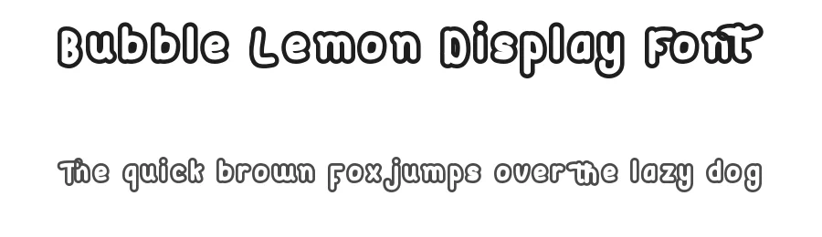 Bubble Lemon Display Font by VinType β Sans Serif Font