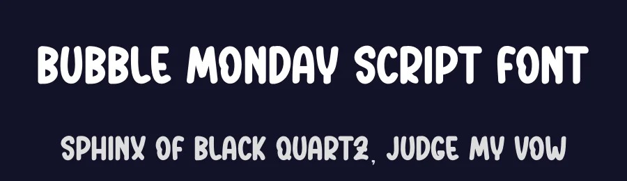 Bubble Monday Script Font by andikastudio — Display Font — thumbnail 2