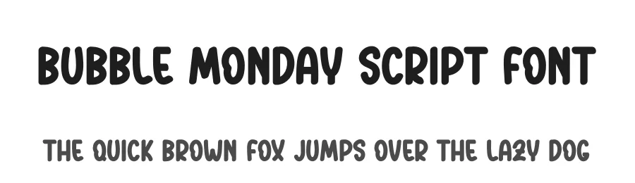 Bubble Monday Script Font by andikastudio — Display Font