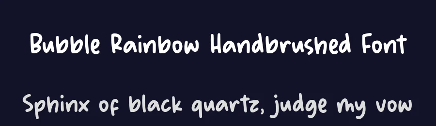 Bubble Rainbow Handbrushed Font by balpirick — Script Handwritten Font — thumbnail 2