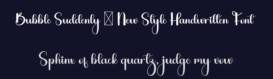 Bubble Suddenly – New Style Handwritten Font by freshtypeink — Script Handwritten Font — thumbnail 2