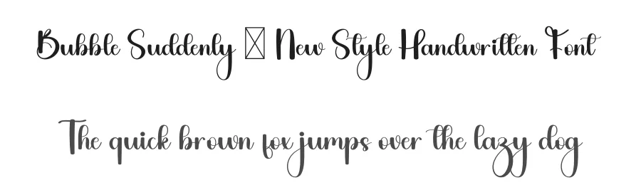 Bubble Suddenly – New Style Handwritten Font by freshtypeink — Script Handwritten Font