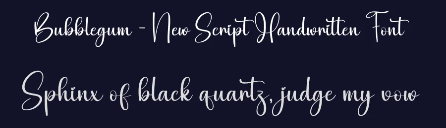 Bubblegum – New Script Handwritten Font by creativeletter — Script Handwritten Font — thumbnail 2