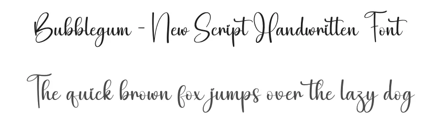 Bubblegum – New Script Handwritten Font by creativeletter — Script Handwritten Font