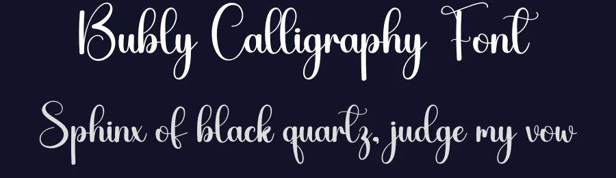 Bubly Calligraphy Font by creativeletter — Script Handwritten Font — thumbnail 2