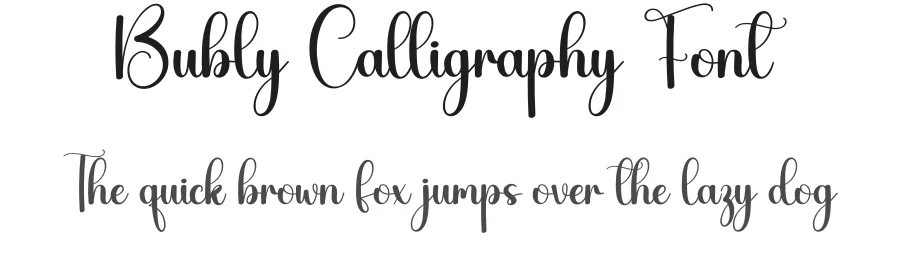 Bubly Calligraphy Font by creativeletter — Script Handwritten Font