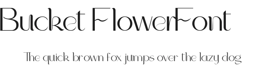 Bucket Flower Font by VinType — Display Font