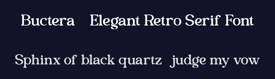 Buctera – Elegant Retro Serif Font by FlawlessAndCo — Serif Font — thumbnail 2