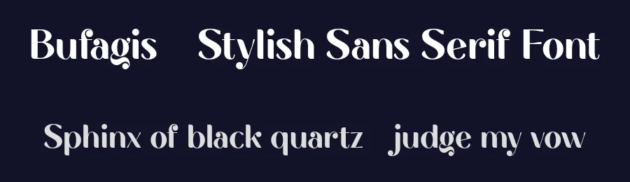 Bufagis – Stylish Sans Serif Font by Ragamkata — Display Font — thumbnail 2