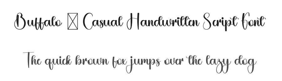Buffalo – Casual Handwritten Script Font by freshtypeink — Script Handwritten Font