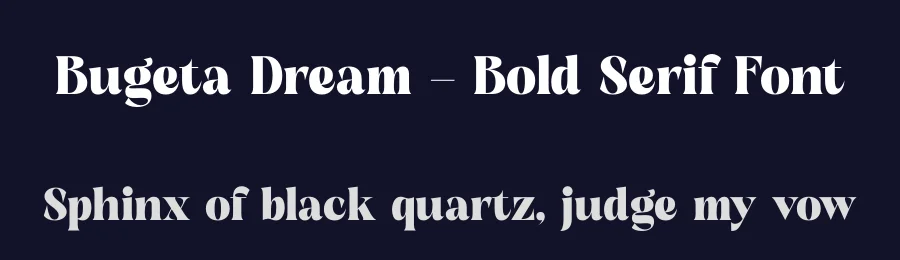Bugeta Dream – Bold Serif Font by timelesstype.co — Display Font — thumbnail 2