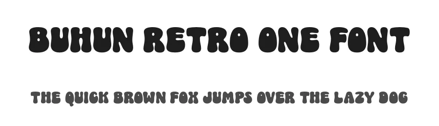 Buhun Retro One Font by ahweproject — Display Font