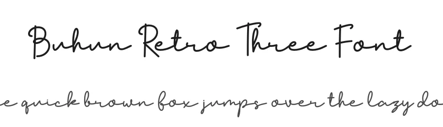 Buhun Retro Three Font by ahweproject — Script Handwritten Font