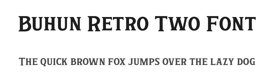 Buhun Retro Two Font by ahweproject — Display Font