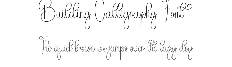 Building Calligraphy Font by andikastudio — Script Handwritten Font