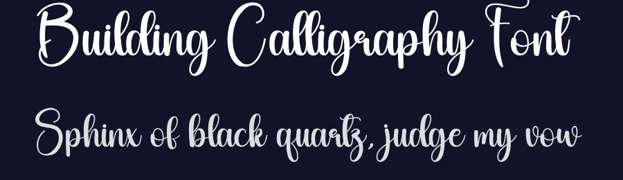 Building Calligraphy Font by creativeletter — Script Handwritten Font — thumbnail 2
