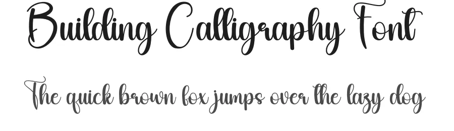 Building Calligraphy Font by creativeletter — Script Handwritten Font