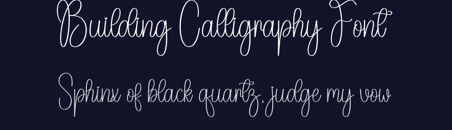 Building Calligraphy Font by andikastudio — Script Handwritten Font — thumbnail 2