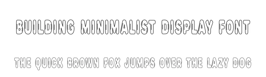 Building Minimalist Display Font by freshtypeink — Decorative Font