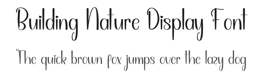 Building Nature Display Font by inermediaSTUDIO — Script Handwritten Font