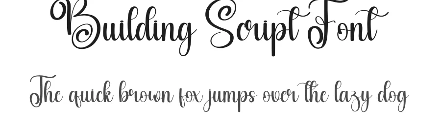 Building Script Font by creativeletter — Script Handwritten Font
