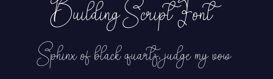 Building Script Font by creativeletter — Script Handwritten Font — thumbnail 2