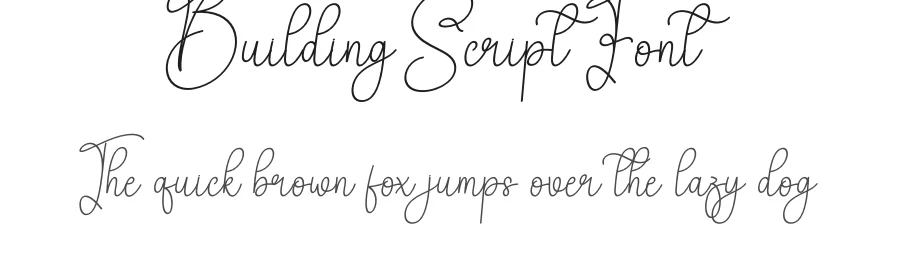 Building Script Font by creativeletter — Script Handwritten Font