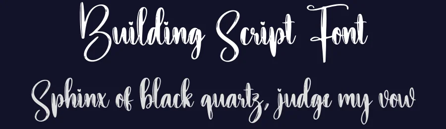 Building Script Font by creativeletter — Script Handwritten Font — thumbnail 2