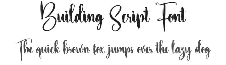 Building Script Font by creativeletter — Script Handwritten Font