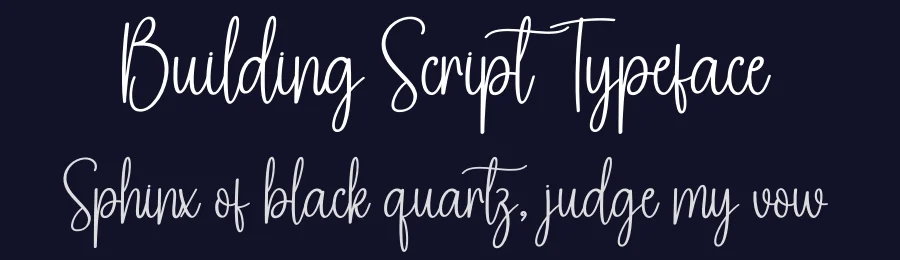 Building Script Typeface by creativeletter — Script Handwritten Font — thumbnail 2