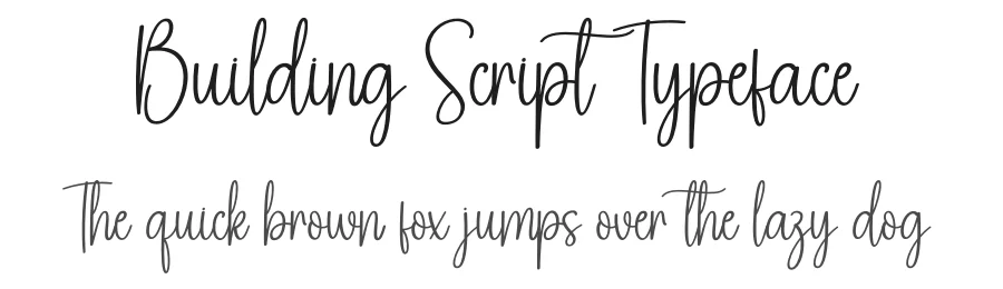 Building Script Typeface by creativeletter — Script Handwritten Font