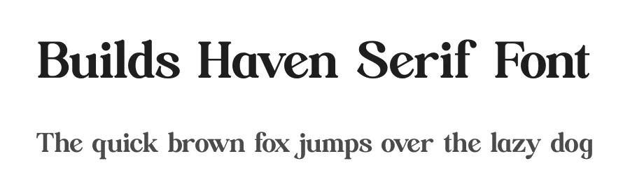 Builds Haven Serif Font by timelesstype.co — Display Font