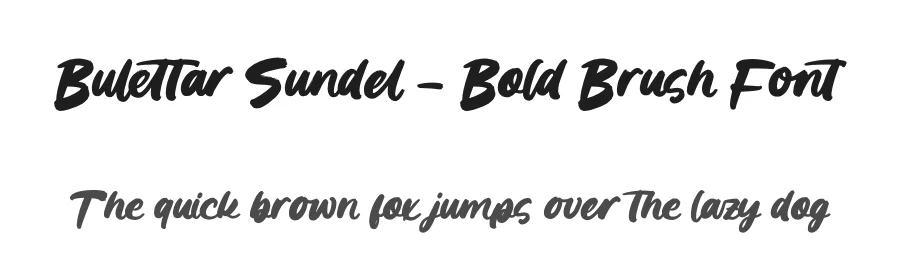 Bulettar Sundel – Bold Brush Font by letterenastudios — Script Handwritten Font