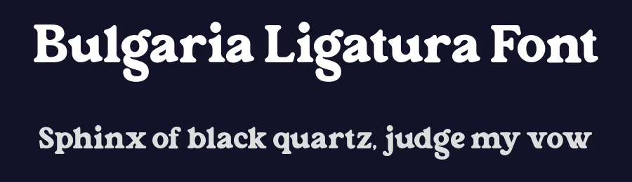Bulgaria Ligatura Font by Aluyeah Studio — Serif Font — thumbnail 2