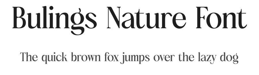 Bulings Nature Font by timelesstype.co — Serif Font
