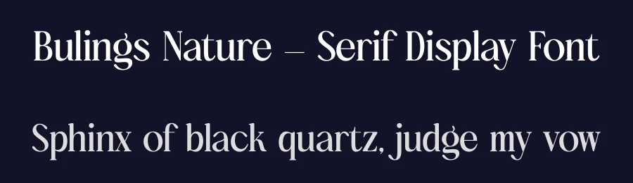 Bulings Nature – Serif Display Font by timelesstype.co — Display Font — thumbnail 2