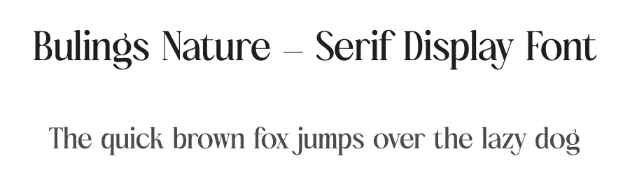 Bulings Nature – Serif Display Font by timelesstype.co — Display Font