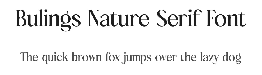 Bulings Nature Serif Font by timelesstype.co — Serif Font