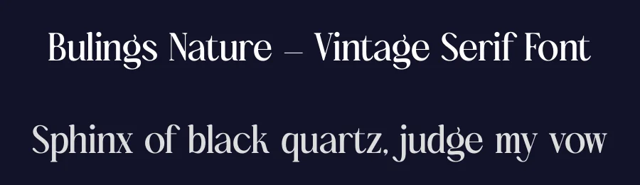 Bulings Nature – Vintage Serif Font by timelesstype.co — Display Font — thumbnail 2