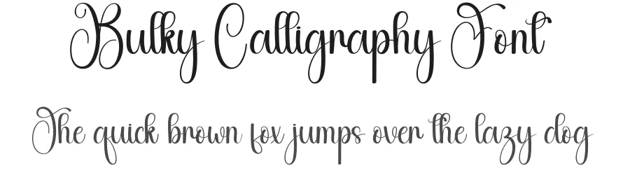 Bulky Calligraphy Font by creativeletter — Script Handwritten Font