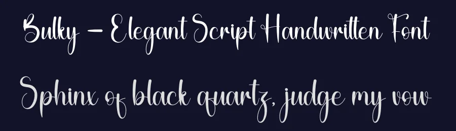 Bulky – Elegant Script Handwritten Font by andikastudio — Script Handwritten Font — thumbnail 2