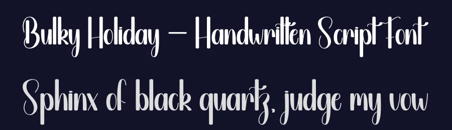 Bulky Holiday – Handwritten Script Font by andikastudio — Display Font — thumbnail 2