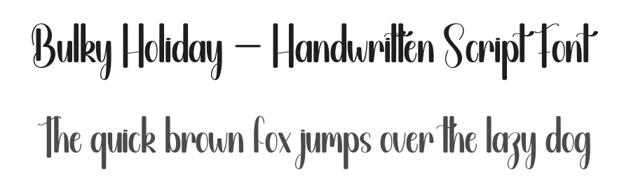 Bulky Holiday – Handwritten Script Font by andikastudio — Display Font
