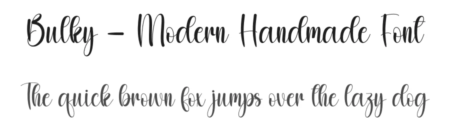 Bulky – Modern Handmade Font by andikastudio — Script Handwritten Font