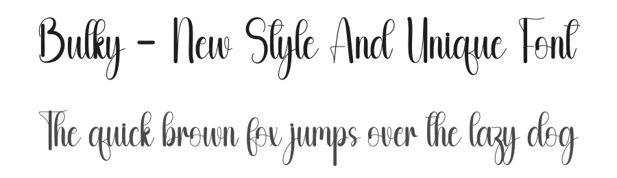 Bulky – New Style And Unique Font by andikastudio — Script Handwritten Font