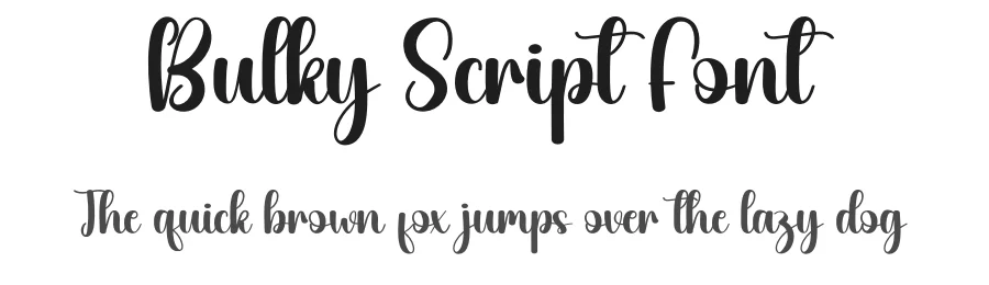 Bulky Script Font by creativeletter — Script Handwritten Font