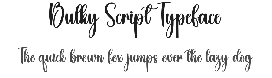 Bulky Script Typeface by creativeletter — Script Handwritten Font