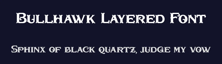 Bullhawk Layered Font by llhamtaro — Display Font — thumbnail 2