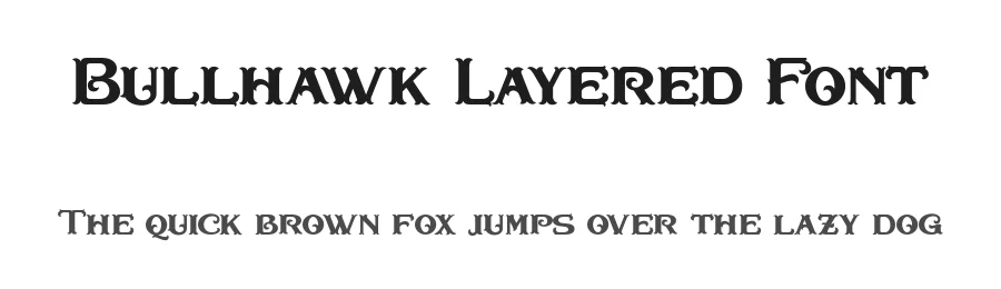 Bullhawk Layered Font by llhamtaro — Display Font