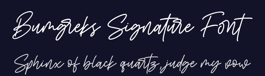 Bumgreks Signature Font by Sealoung — Script Handwritten Font — thumbnail 2